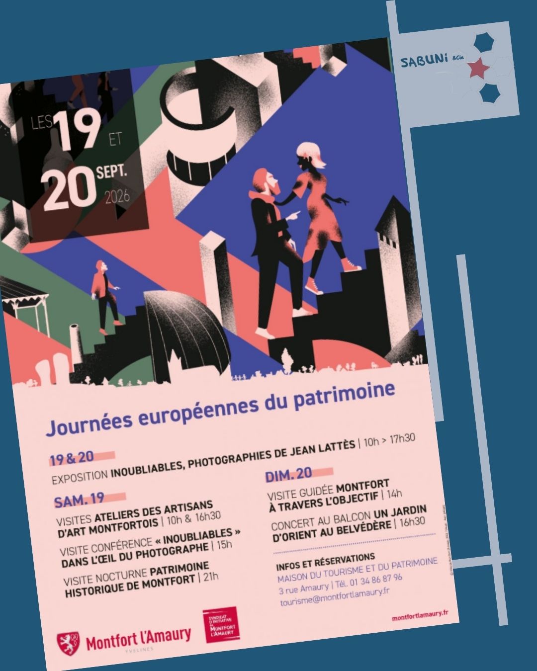 Affiche des journées européennes du patrimoine. La savonnerie artisanale Sabuni & Cie fait partie des ateliers qui participent aux portes ouvertes.